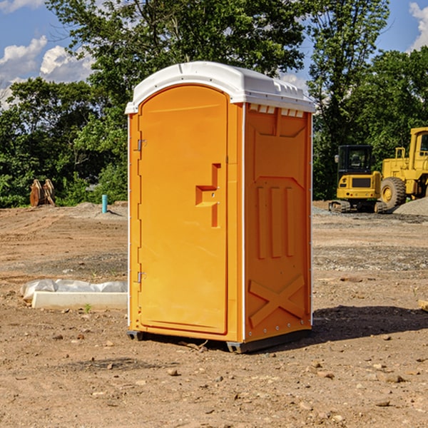 how often are the portable restrooms cleaned and serviced during a rental period in Mount Leonard